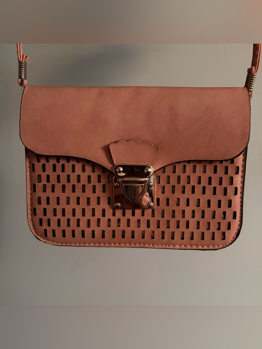 Women's Tan Leather Crossbody Bag with Gold Hardware. NWOT